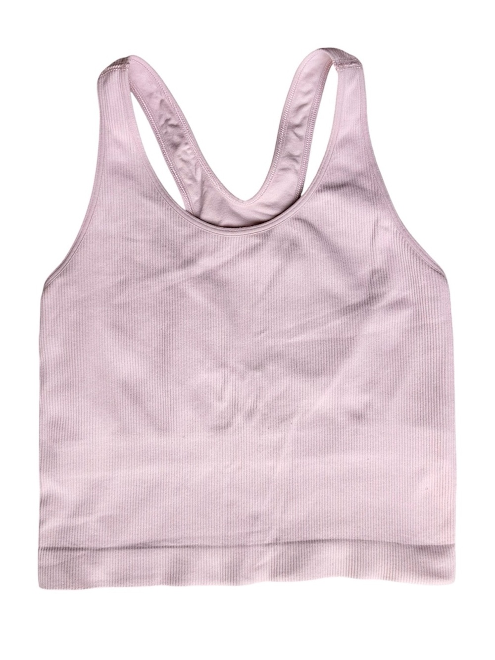 DSG 10/12 Girls light dusty pink racer back   Stretch built in bra tank top